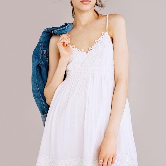 white spaghetti strap sundress